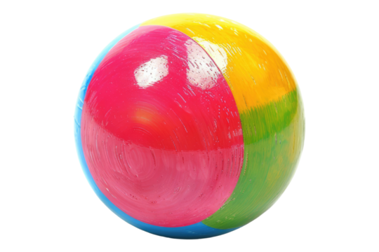 Colorful wooden beads isolated on transparent background