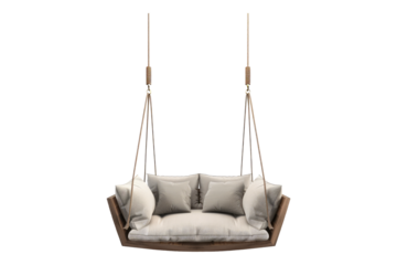 Comfortable modern swing isolated on transparent background
