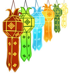 marigold flower banana leaves and related to loy krathong festival 