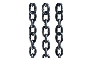 Connecting chains isolated on transparent background