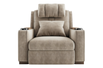 Contemporary home cinema chair isolated on transparent background
