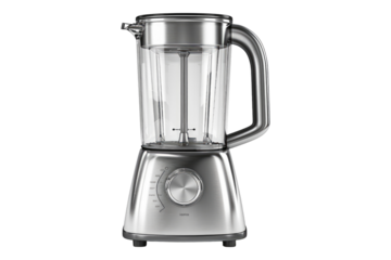 Contemporary stain less juicer isolated on transparent background