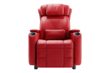 Contemporary home cinema chair isolated on transparent background