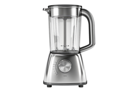 Contemporary stain less juicer isolated on transparent background