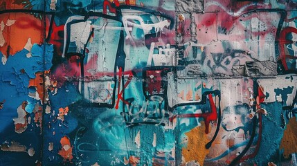graffiti covered wall