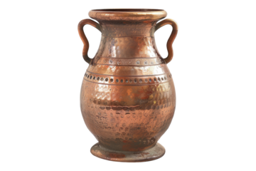 Copper kalash isolated on transparent background