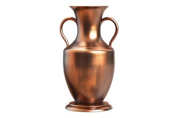 Cooper vase isolated on transparent background