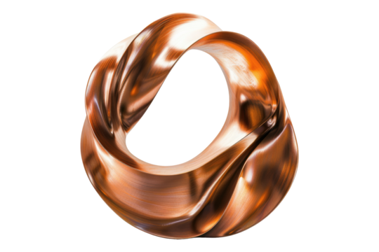 cooper sculpture isolated on transparent background