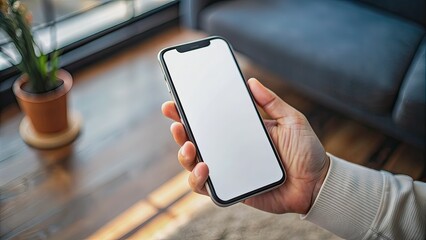 Mocup phone in hands.