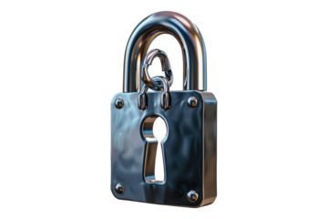 Data protection and cyber security isolated on transparent background