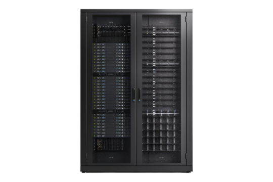 Data center esential isolated on transparent background