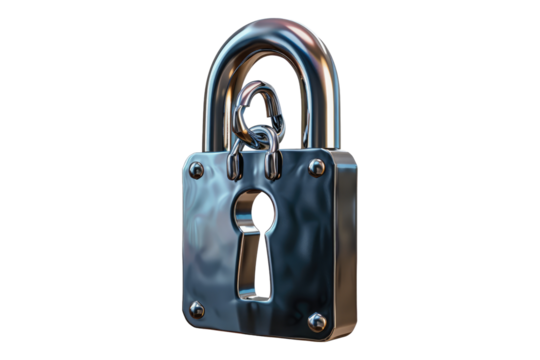 Data protection and cyber security isolated on transparent background