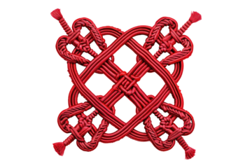 Decorative chines knot isolated on transparent background