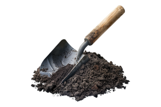 Digging deeper isolated on transparent background