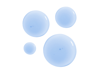 round drop of serum gel close-up on a transparent background cosmetic products