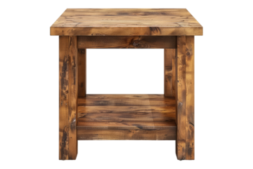 Distinctive farm house bench isolated on transparent background