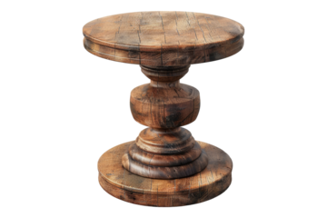 Distinctive farm house bench isolated on transparent background