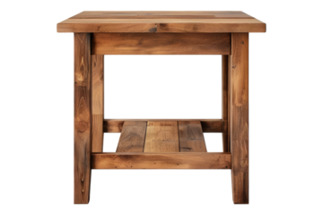 Distinctive farm house bench isolated on transparent background