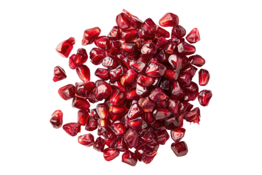 Dried pomegranate isolated on transparent background
