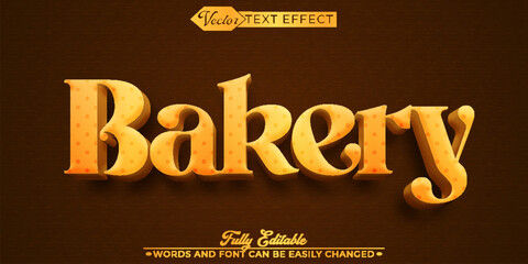 Bakery Vector Editable Text Effect Template