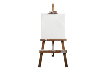 Easel board isolated on transparent background
