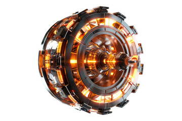 Efficient nuclear fusion technology isolated on transparent background