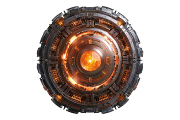 Obraz premium Efficient nuclear fusion technology isolated on transparent background