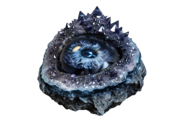 Eldritch dimensions chalcedony entity isolated on transparent background