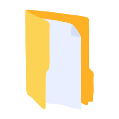 Dossier Flat Style Icon  vector design and illustration template