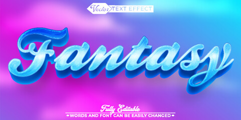 Purple Fantasy World Vector Editable Text Effect Template
