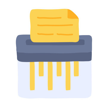 yellow paper shredding machine clip art preview