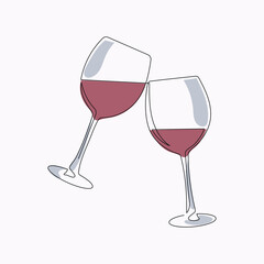 Handdrawn Wine Line Art