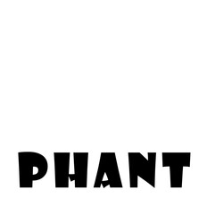 White Elephant Abstract Minimal Typography Design