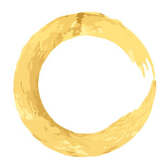 Gold frame and golden circle set. Golden foil brush stroke. Gold shiny. Luxury and Elegant. Gold design element for cover, cards, wedding invitation cards pattern and background decoration.