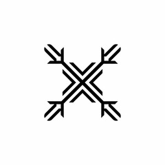 Letter X Line Logo Design Creative Modern