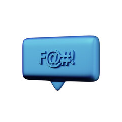 Various toon 3D icons of speech bubbles