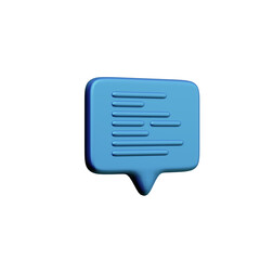 Various toon 3D icons of speech bubbles