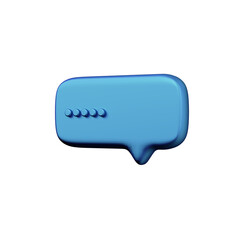 Various toon 3D icons of speech bubbles