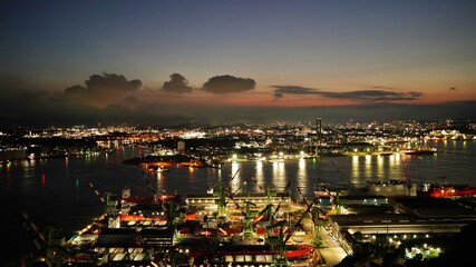 Night view of Ulsan industrial city, Korea