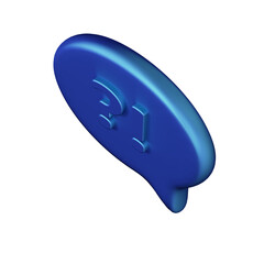 Various toon 3D icons of speech bubbles