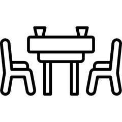 Table and Chairs Icon