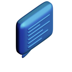 Various toon 3D icons of speech bubbles