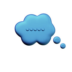 Various toon 3D icons of speech bubbles