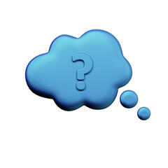Various toon 3D icons of speech bubbles