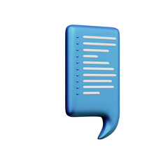 Various toon 3D icons of speech bubbles