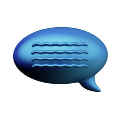 Various toon 3D icons of speech bubbles