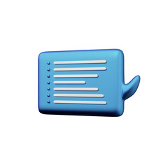 Various toon 3D icons of speech bubbles