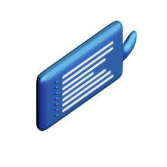 Various toon 3D icons of speech bubbles