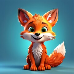 Obraz premium the AI Image Generator, Cute cartoon foxes