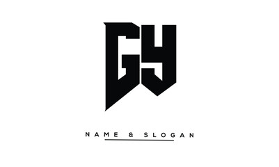 GY, YG, G, Y Abstract Letters Logo Monogram